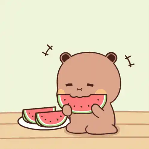 Dudu Wating Eating Watermelon