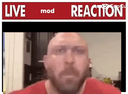 Bald Man's Live Mod Reaction – free GIF download