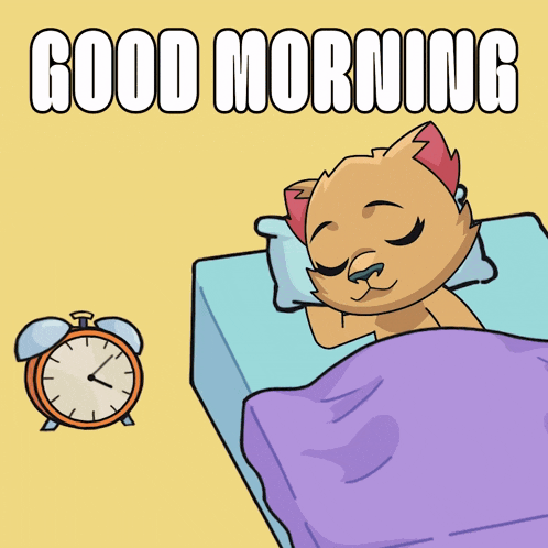 Good Mornings: Sleepy Cat & Alarm Clock