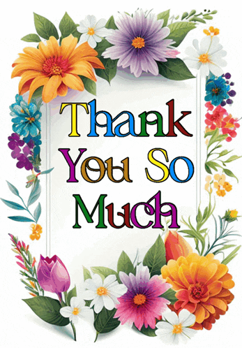 Thank You So Much with Flowers