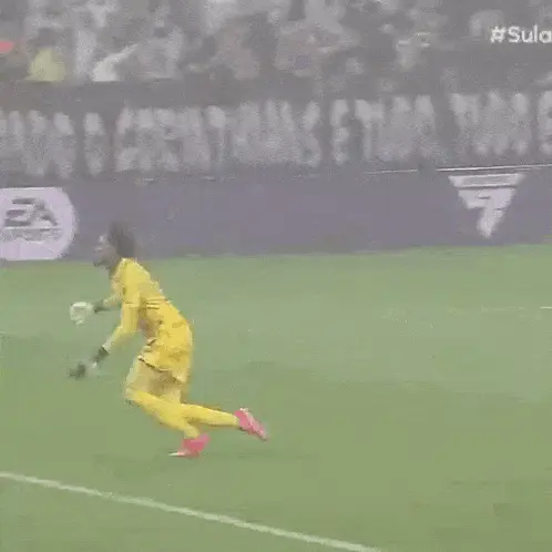 Hugo Souza Kneeling After Goal