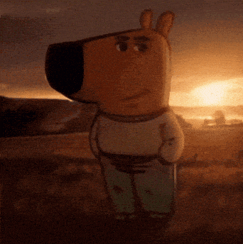 Chill Dude Contemplating Sunset