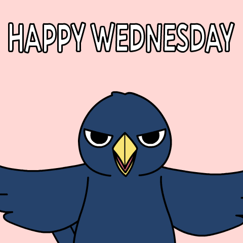 Happy Wednesday Crow Greeting