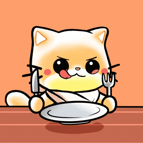 Mochi Mochimons: Hungry Cat Ready to Eat