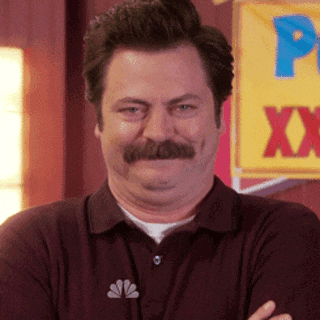 Ron Swanson's Iconic Winking Smile