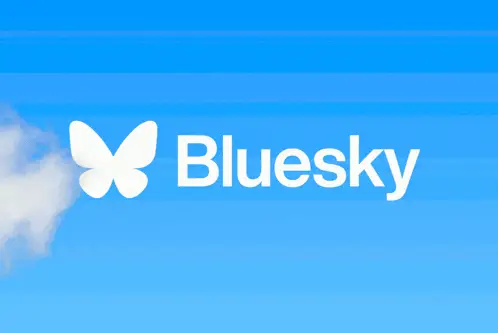 Bluesky Logo Animation with Butterfly