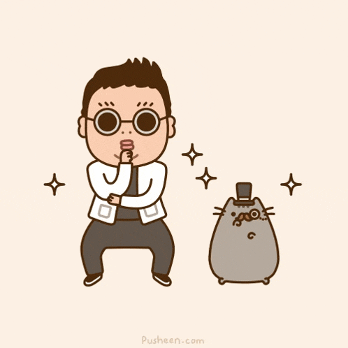 Pusheen Cat and PSY Gangnam Style