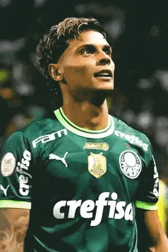 Palmeiras Player Celebrating Happily