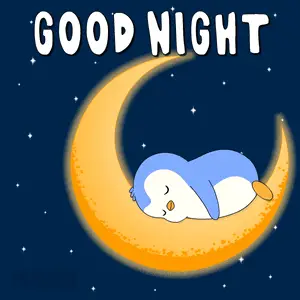 Goodnight Penguin on Moon – free memes GIF download | meme platform