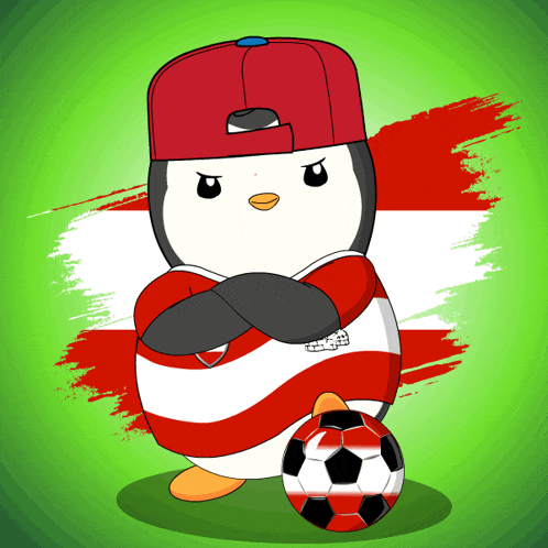 Austrian Penguin Football Fan