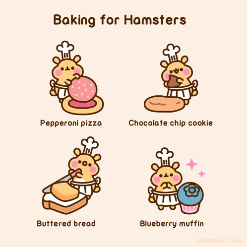 Pusheen's Hamster Friend Bakes Treats