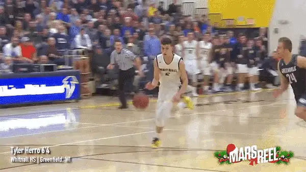 Tyler Herro High Jump Take Off for Slam Dunk