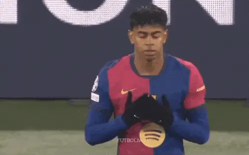 Lamine Yamal Praying on the Field
