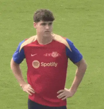 Pau Cubarsi at FC Barcelona Training