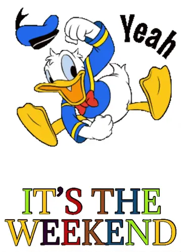 Yeah! Donald Duck's Happy Weekend – free GIF download | meme platform | memes GIF