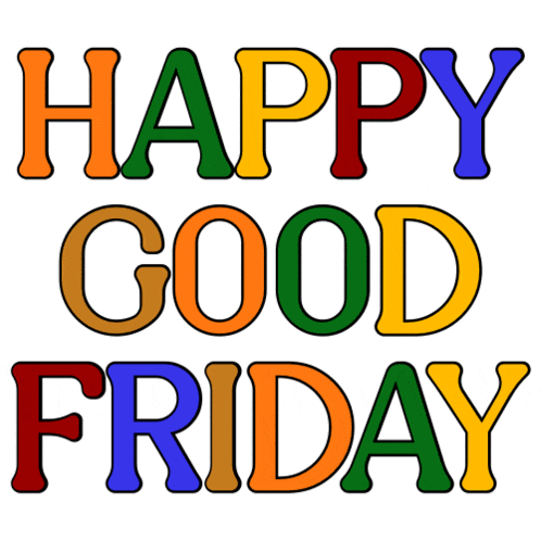 Colorful Happy Good Friday Greeting