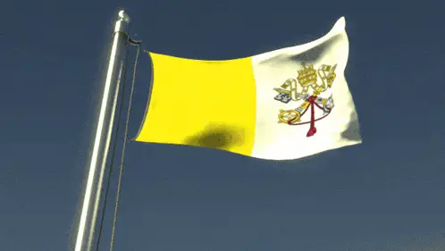 Vatican City Flag Waving