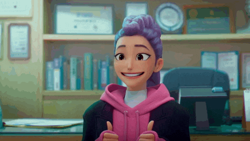 Rumi Gives Thumbs Up in Kpop Demon Hunters