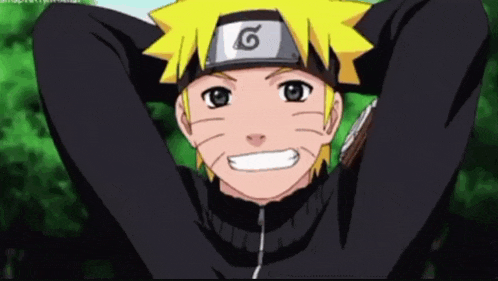Naruto Uzumaki Smiling Happily