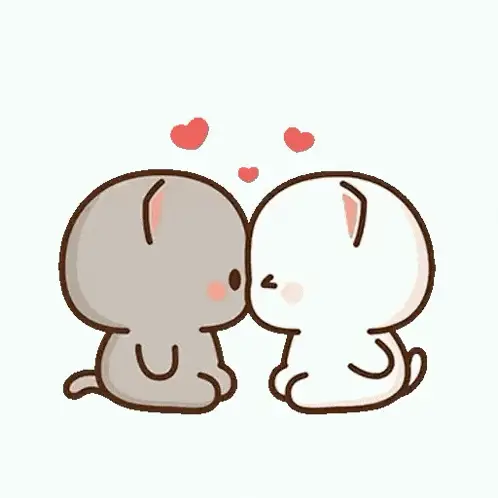 모찌냥 키스 – free GIF download