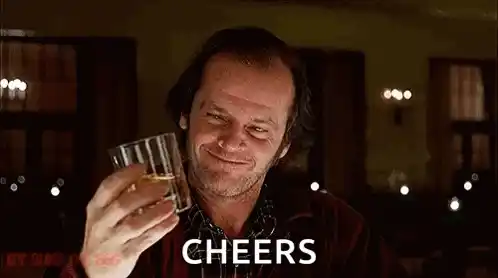 Jack Nicholson Cheers in The Shining
