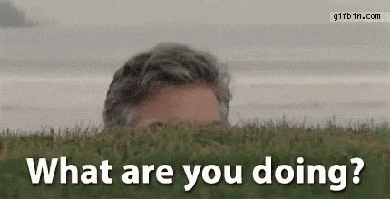 Suspicious Man Peeking Over Grass Meme