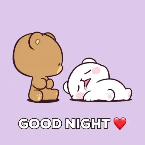 Good Night Kiss from Cute Bears – free memes GIF download | meme platform