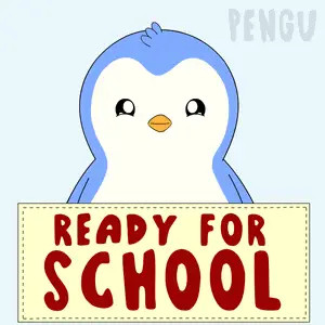 Pengu Pudgy: Ready for School! – school memes meme GIF free download no watermark 2026