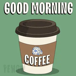 Pengu Pudgy: Good Morning Coffee Penguin – good morning memes meme GIF free download no watermark 2026