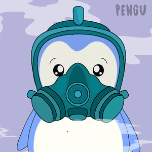 Pengu Pudgy with Gas Mask