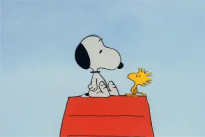 Snoopy and Woodstock Playful Interaction