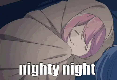Good Night Nighty: Cute Anime Girl Sleeping – free memes GIF download | meme platform