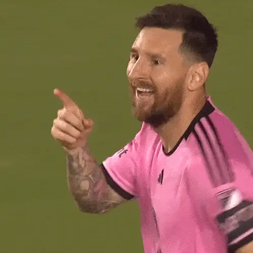 Lionel Messi Points in Inter Miami MLS Match – free GIF download | meme platform | memes GIF