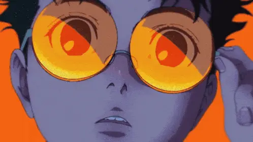 Dan Da Dan: Character with Orange Glasses