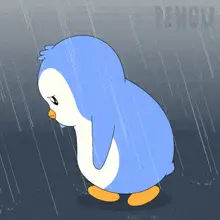 Sad Penguin in the Rain: Pengu's Rainy Day