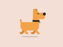Animated Dog Walking