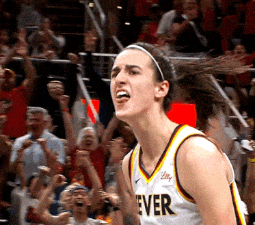 Caitlin Clark's Intense Celebration for Indiana Fever
