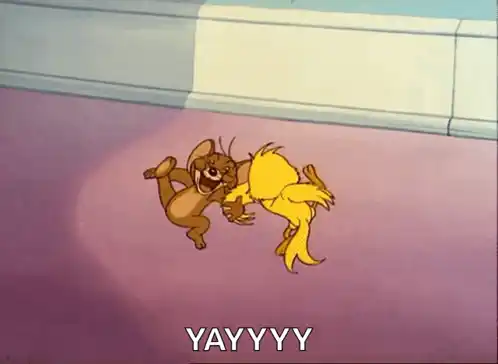 Cartoon Characters Celebrating