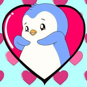 Cute Kawaii Penguin Heart Gesture