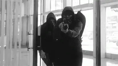 Masked Robbers with Guns