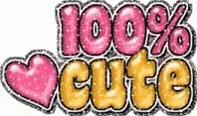 Stickers 2024: 100% Cute Glitter Graphic