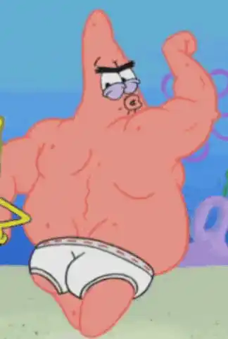Patrick Star Flexing Muscles