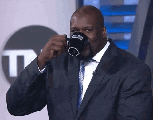Shaq Spits Drink While Laughing