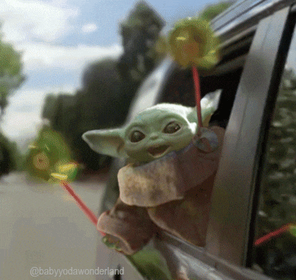 Baby Yoda (Grogu) Enjoys Car Ride