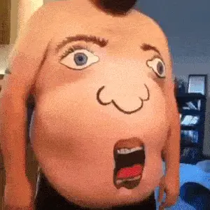 Belly Bounce Animated Face – free GIF download