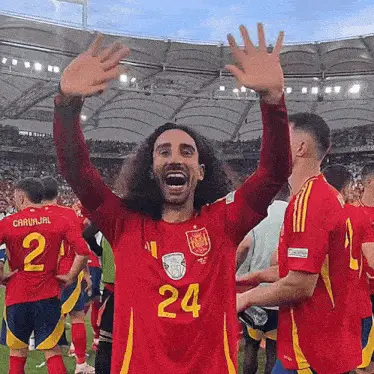 Marc Cucurella Celebrates UEFA Euro 2024
