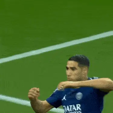 Achraf Hakimi's PSG Celebration