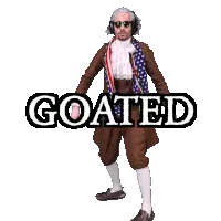 Goated George Washington Pun Sticker
