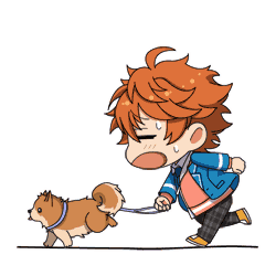 Subaru Akehoshi & Dog Walk Sticker