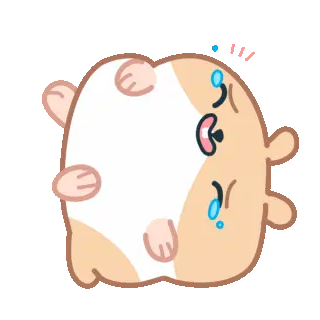 Hammy Ham Crying Hamster Sticker